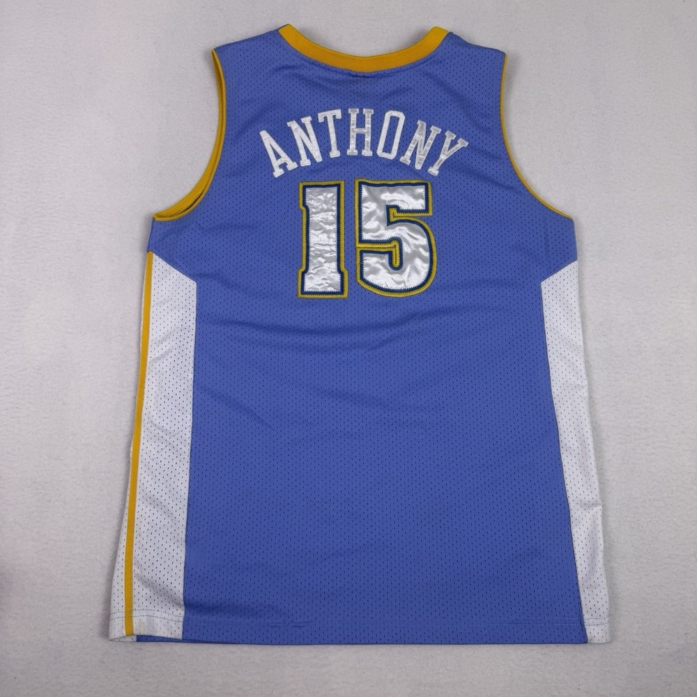 Nike Denver Nuggets Carmelo Anthony Jersey Men's XL +2 Blue Stitched NBA #15 - Picture 7 of 7